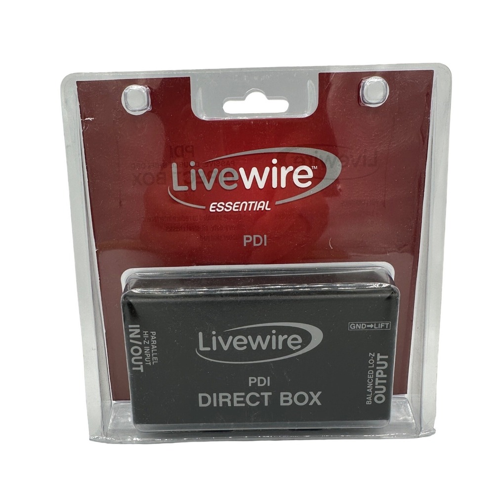 Livewire PDI Passive Direct Box Audio Interface Black Double Shielded Essential
